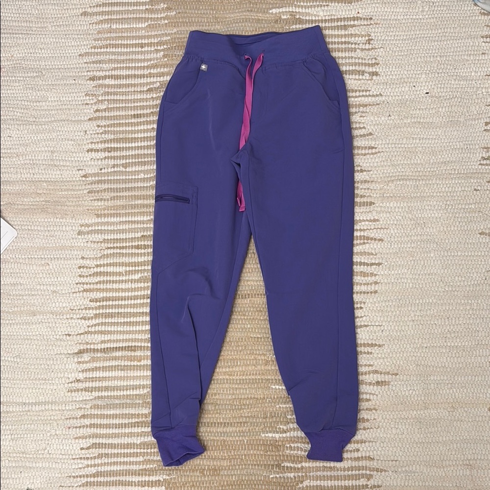 Women's Amethyst Zamora High Waisted - Jogger Scrub Pants - XXS Petite